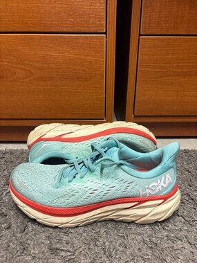 Hoka One One Clifton 8 Women's Size 8.5 B (Medium) Running/Walking Shoes Blue